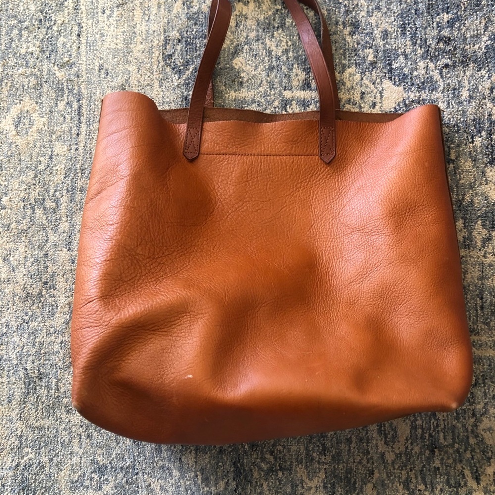MADEWELL brown leather tote bag